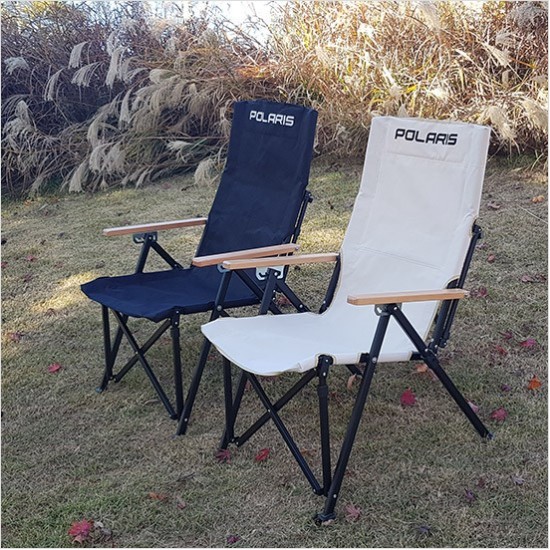 폴라리스 실렌티움 롱 릴렉스체어 아이보리 캠핑용 접이식 감성 의자 피크닉 각도조절 익스텐션