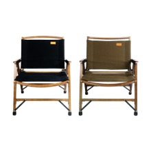 아베나키 와이드 우드플랫체어 캔버스 폴딩 접이식 의자